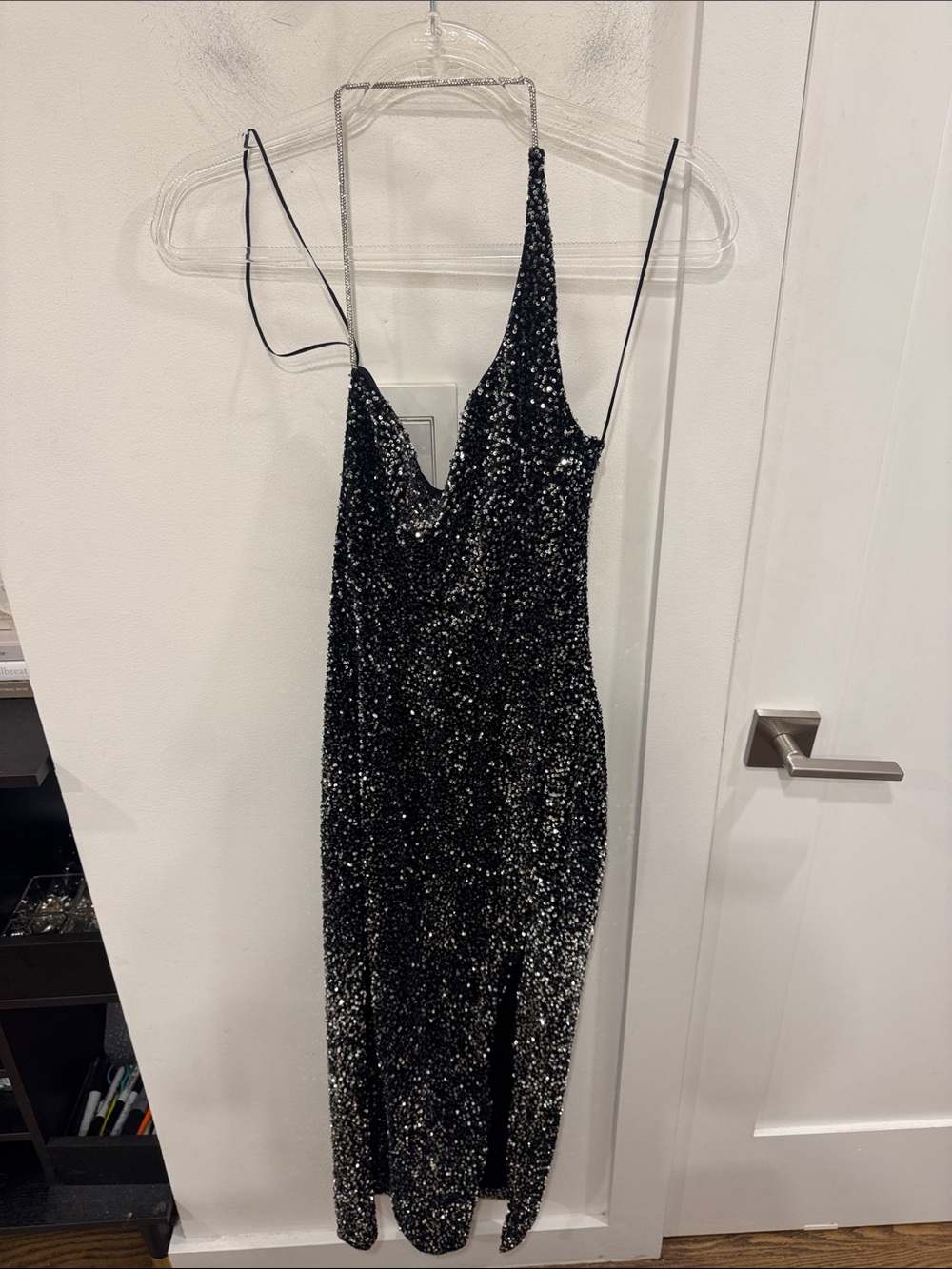 Zara Black Sequin Midi Dress